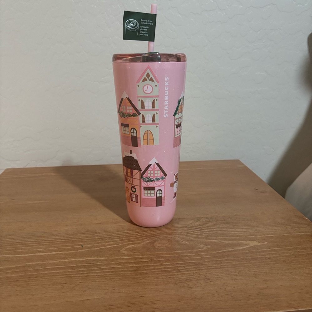 2025 Starbucks Pink Holiday Bears Tumbler with Festive Design
